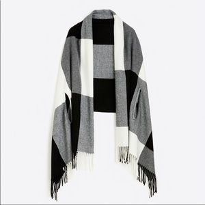 J Crew Plaid Cape Scarf